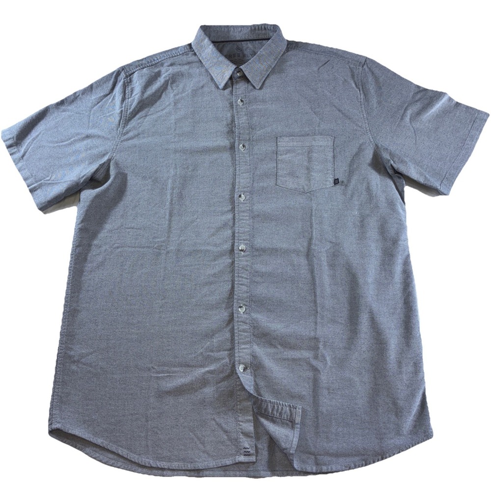 Free Fly Comfort Stretch Short‎ sleeve Button Down Shirt Fishing Men's 3XL Grey